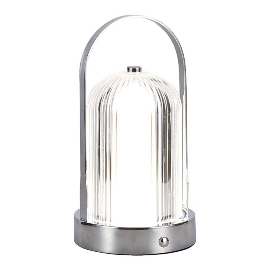 LED Stmívatelná dobíjecí dotyková stolní lampa LED/1W/5V 3000-6000K 1800 mAh matný chrom