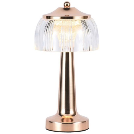 LED Stmívatelná dobíjecí dotyková stolní lampa LED/1W/5V 3000-6000K 1800 mAh rose gold