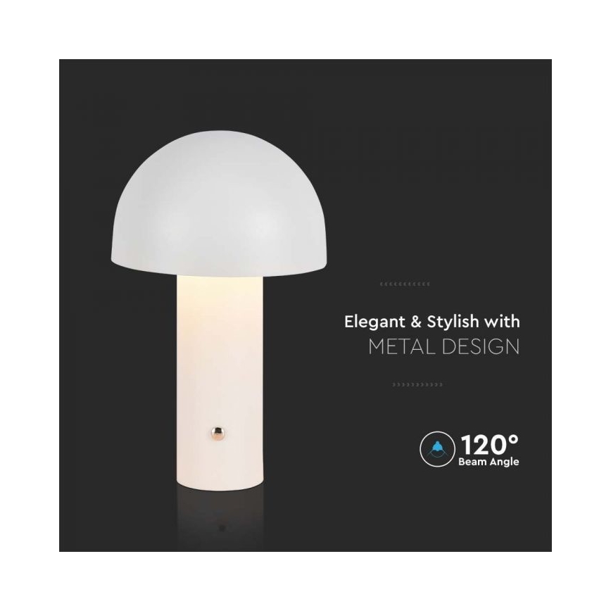 LED Stmívatelná dobíjecí dotyková stolní lampa LED/1W/5V 3000-6000K 1800 mAh bílá