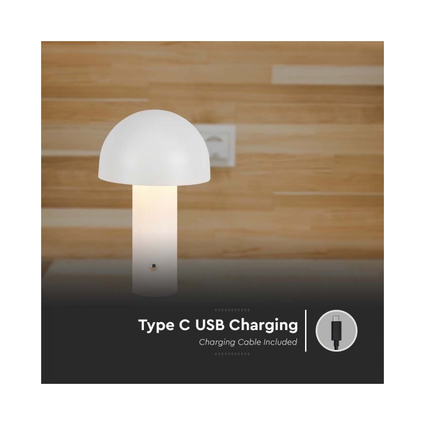 LED Stmívatelná dobíjecí dotyková stolní lampa LED/1W/5V 3000-6000K 1800 mAh bílá