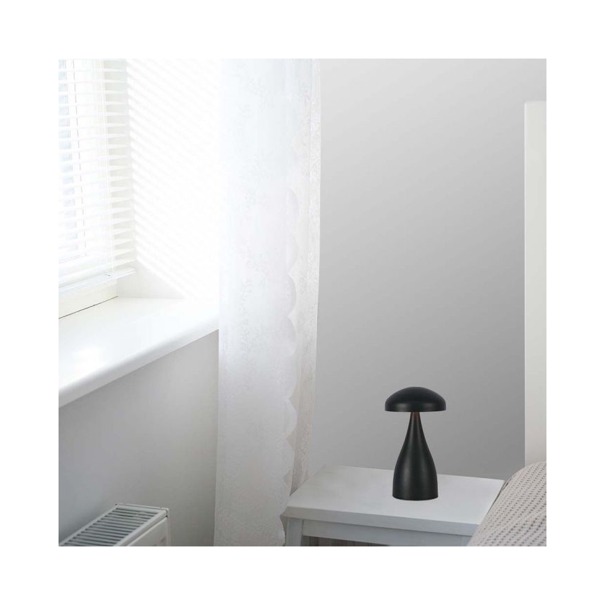 LED Stmívatelná dobíjecí dotyková stolní lampa LED/1W/5V 3000-6000K 1800 mAh černá