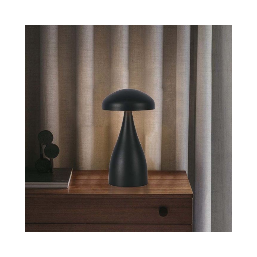 LED Stmívatelná dobíjecí dotyková stolní lampa LED/1W/5V 3000-6000K 1800 mAh černá