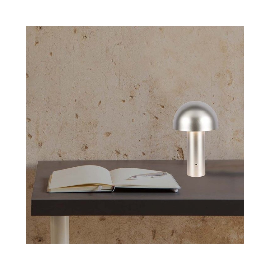 LED Stmívatelná dobíjecí dotyková stolní lampa LED/1W/5V 3000-6000K 1800 mAh zlatá