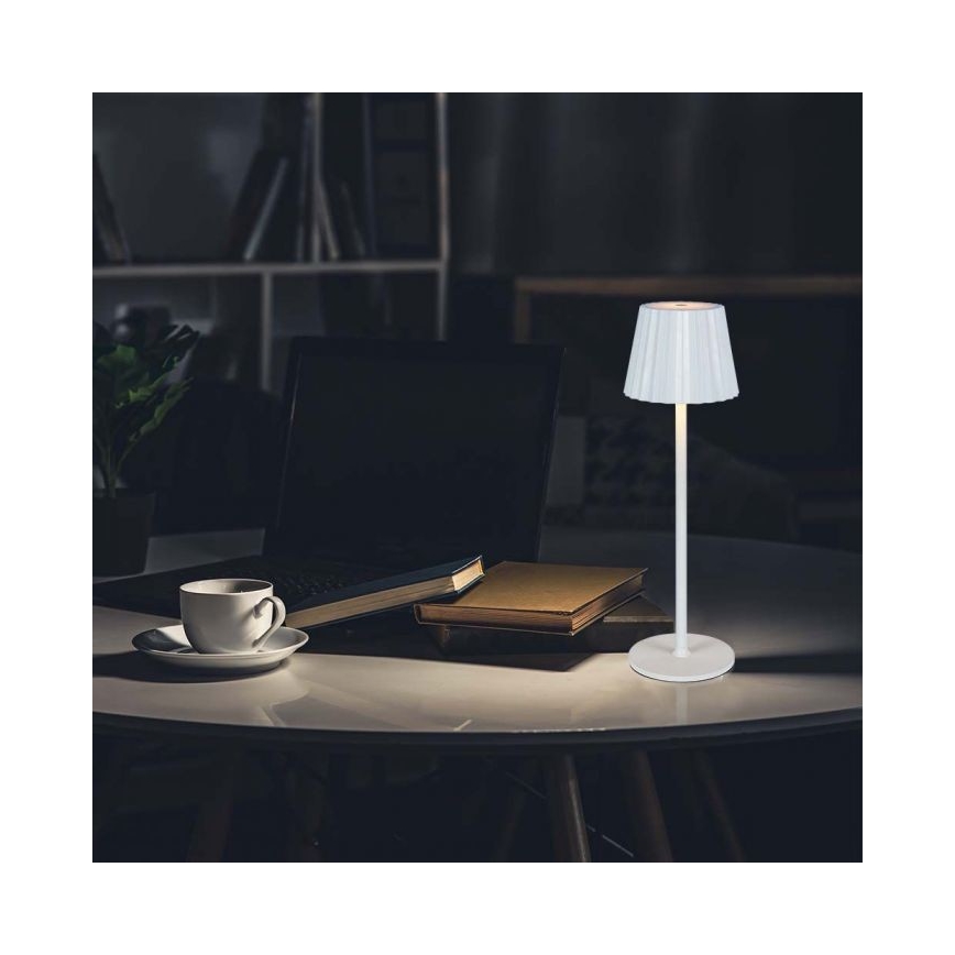 LED Stmívatelná dobíjecí dotyková stolní lampa LED/4W/5V 3000-6000K 1800 mAh bílá