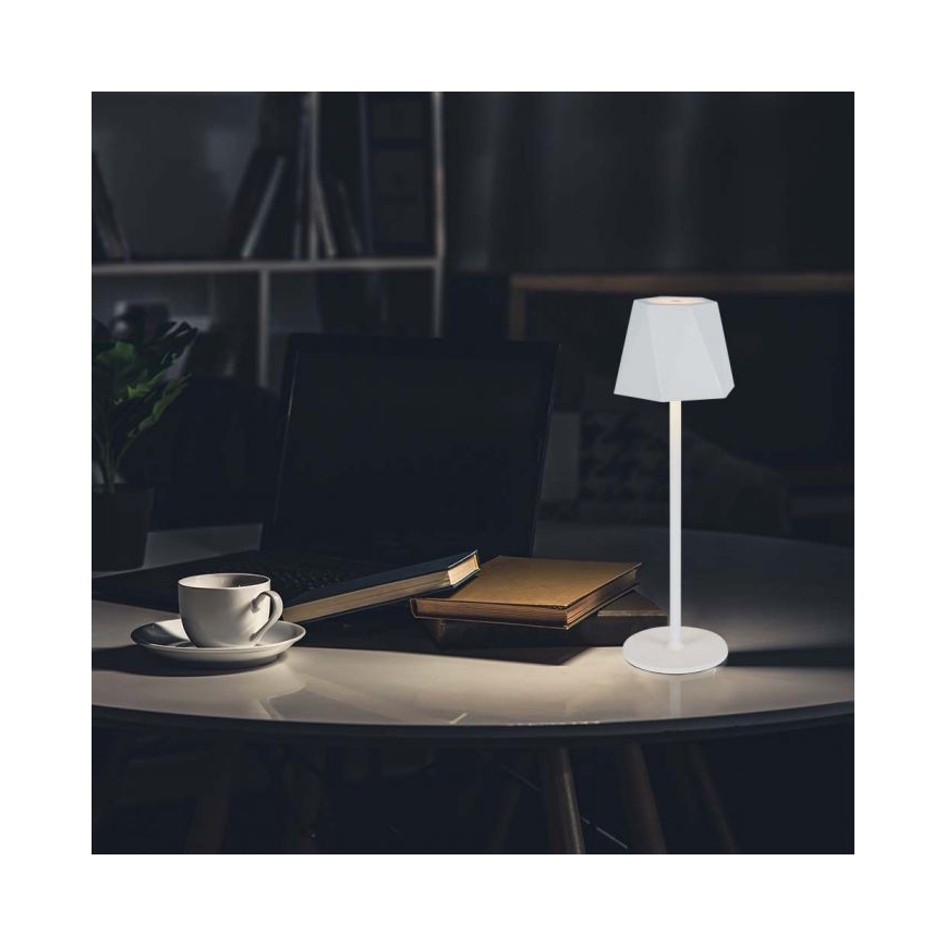 LED Stmívatelná dobíjecí dotyková stolní lampa LED/4W/5V 3000-6000K 1800 mAh bílá