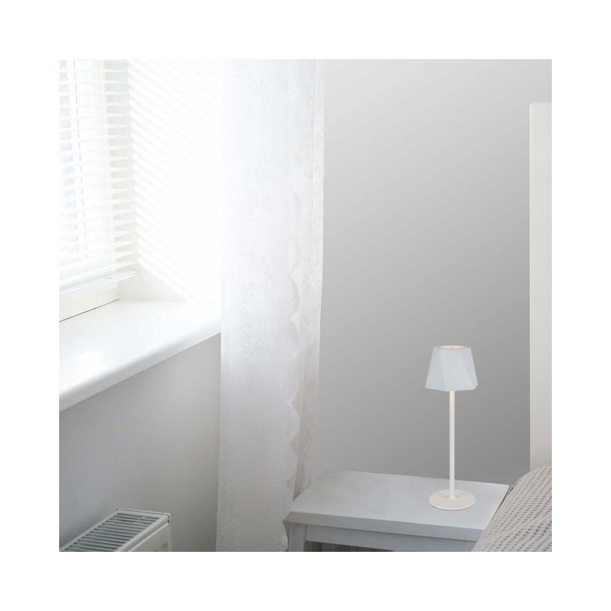 LED Stmívatelná dobíjecí dotyková stolní lampa LED/4W/5V 3000-6000K 1800 mAh bílá