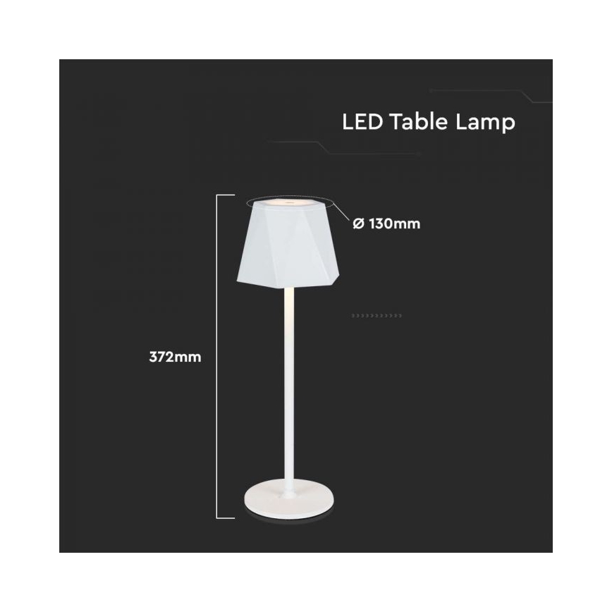 LED Stmívatelná dobíjecí dotyková stolní lampa LED/4W/5V 3000-6000K 1800 mAh bílá