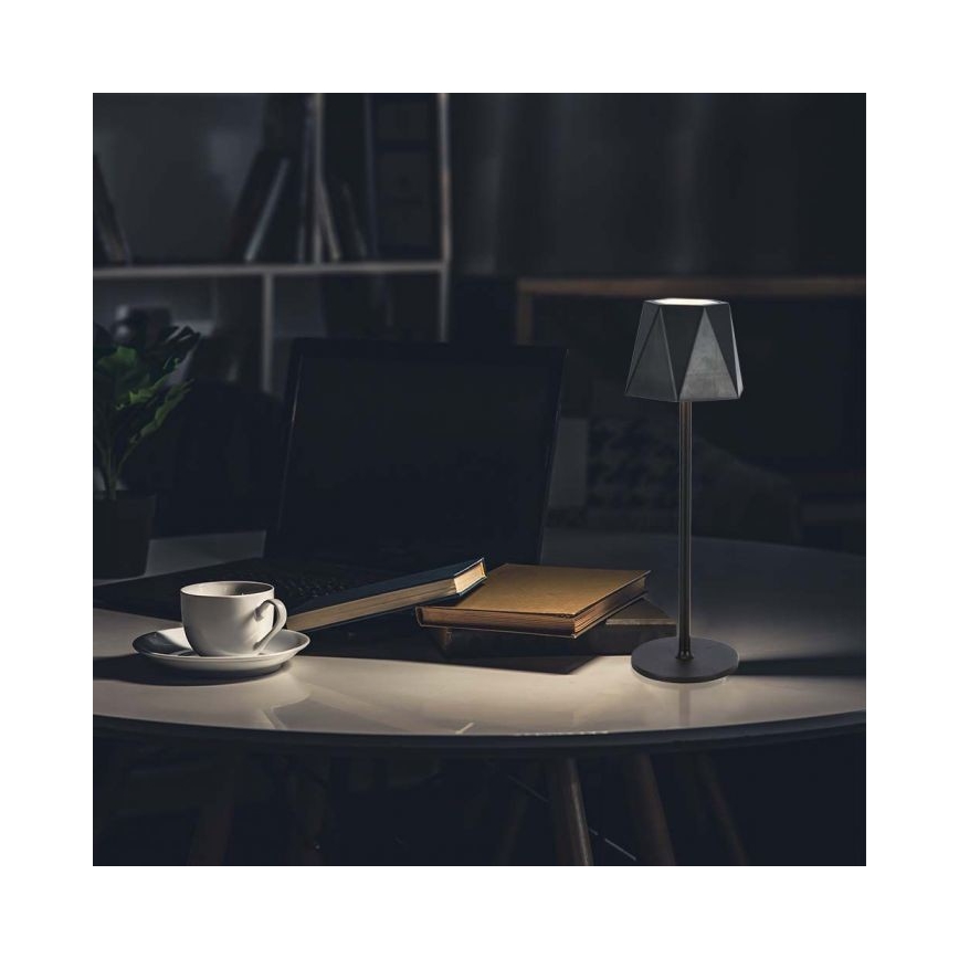 LED Stmívatelná dobíjecí dotyková stolní lampa LED/4W/5V 3000-6000K 1800 mAh černá