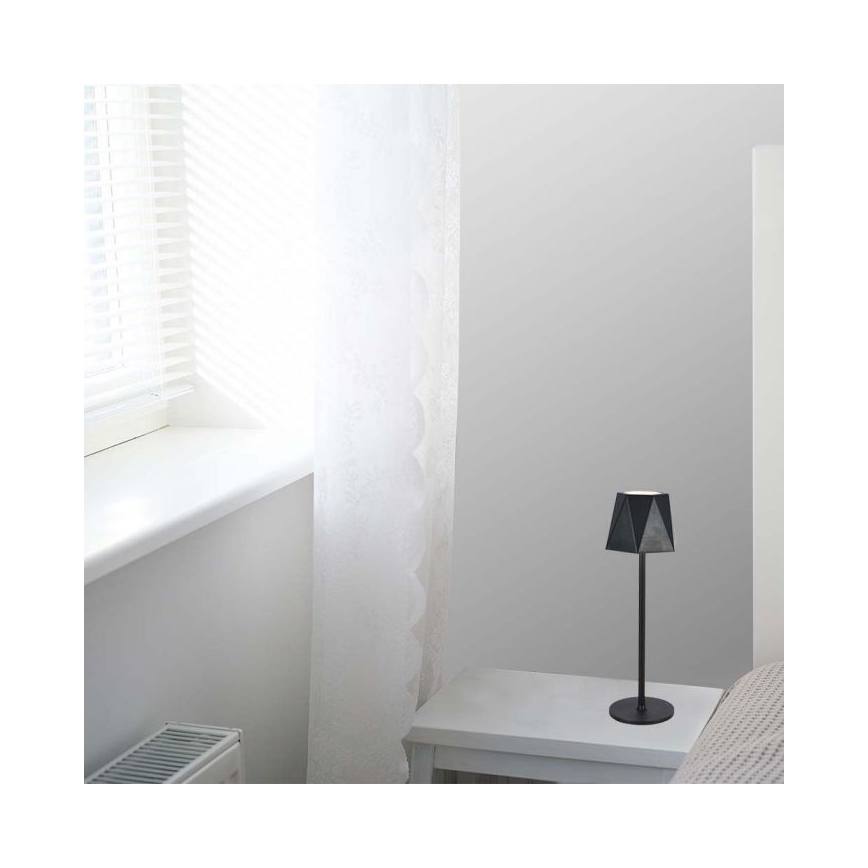 LED Stmívatelná dobíjecí dotyková stolní lampa LED/4W/5V 3000-6000K 1800 mAh černá