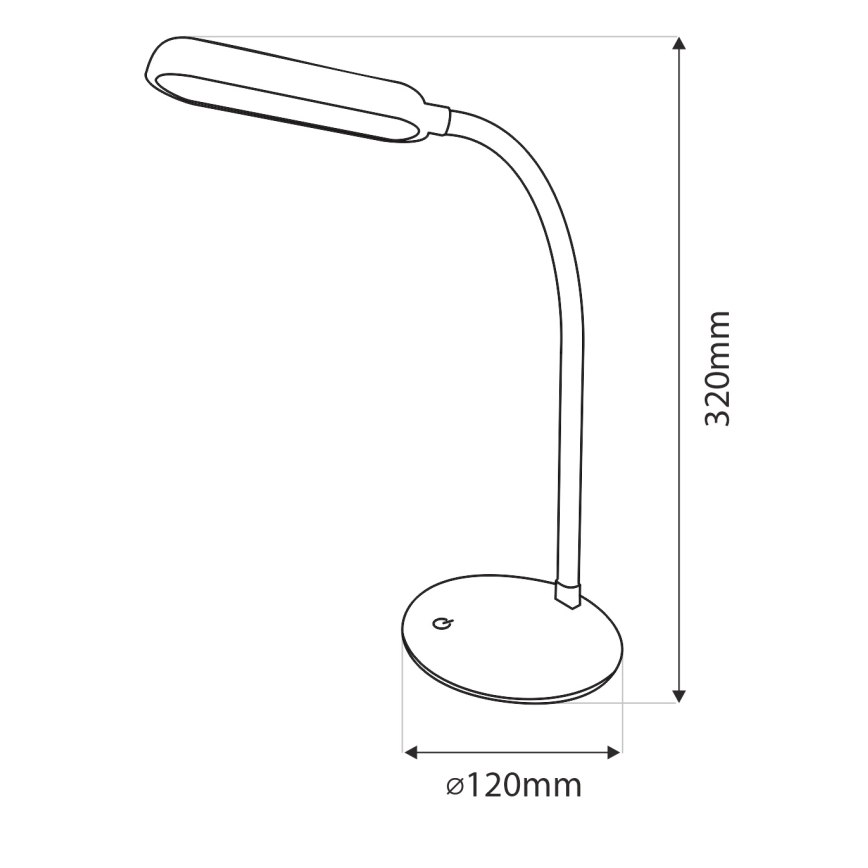 LED Stmívatelná dotyková flexibilní stolní lampa LED/6W/5V USB 1200 mAh bílá