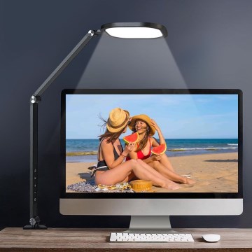 LED Stmívatelná dotyková flexibilní stolní lampa POINTIQ LED/15W/230V 3000-6500K CRI 96 černá