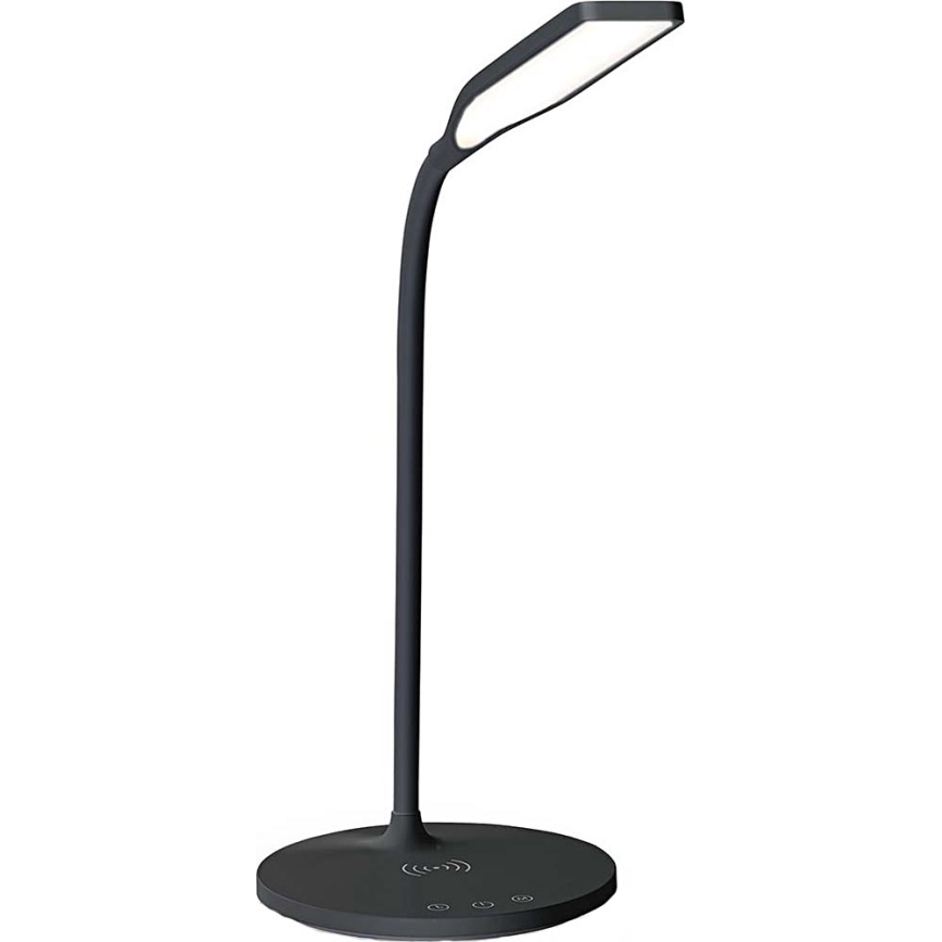 LED Stmívatelná dotyková flexibilní stolní lampa s 15W bezdrátovým nabíjením Qi LED/5,5W/230V 2700-6500K černá