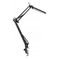LED Stmívatelná dotyková flexibilní stolní lampa s klipem LED/10W/5/230V 3000/4000/6000K černá