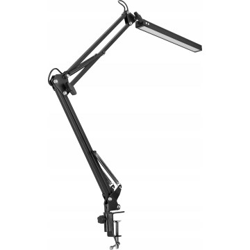 LED Stmívatelná dotyková flexibilní stolní lampa s klipem LED/10W/5/230V 3000/4000/6000K černá