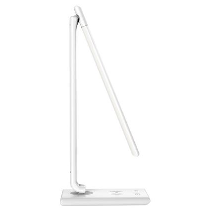 LED Stmívatelná dotyková stolní lampa s bezdrátovým nabíjením MEGGIE LED/8W/230V + USB