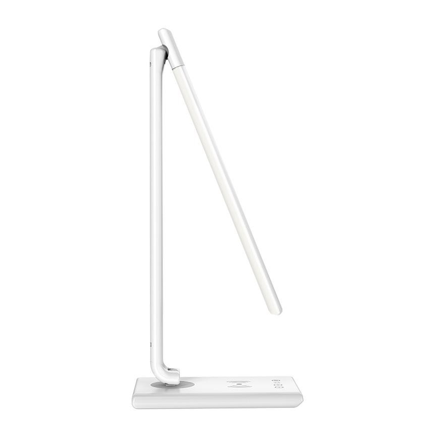 LED Stmívatelná dotyková stolní lampa s bezdrátovým nabíjením MEGGIE LED/8W/230V + USB