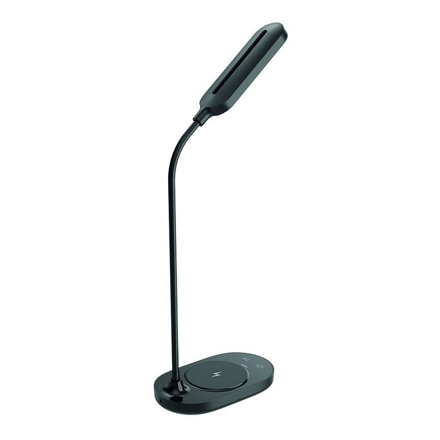 LED Stmívatelná dotyková stolní lampa s bezdrátovým nabíjením OCTAVIA LED/7W/230V černá