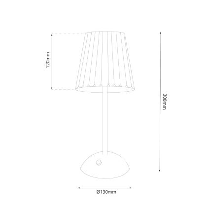 LED Stmívatelná dotyková nabíjecí stolní lampa ELBA LED/1,6W/800 mAh 3000/4000/6000K zlatá/čirá