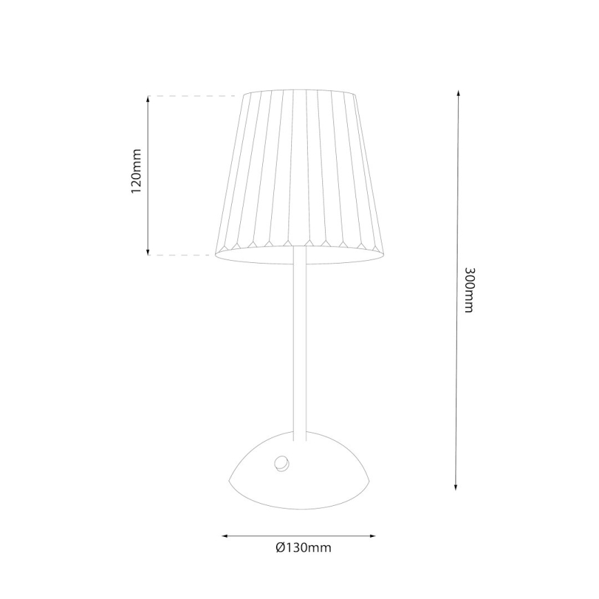 LED Stmívatelná dotyková nabíjecí stolní lampa ELBA LED/1,6W/800 mAh 3000/4000/6000K zlatá/čirá
