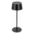 LED Stmívatelná dotyková solární lampa LED/3W/5V USB 1800 mAh IP44 černá