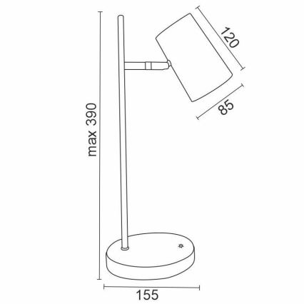 LED Stmívatelná dotyková stolní lampa ALICE LED/5W/230V bílá