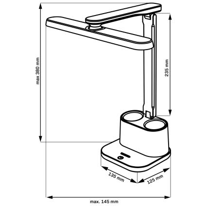 LED Stmívatelná dotyková stolní lampa BARI LED/6W/230V bílá