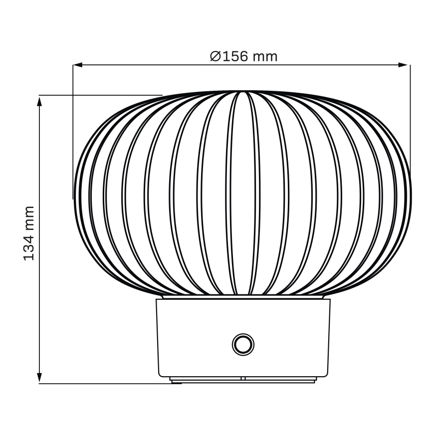 LED Stmívatelná dotyková stolní lampa LATTE LED/1,8W/5V USB 2000 mAh matný chrom/bílá
