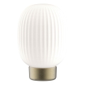 LED Stmívatelná dotyková stolní lampa LATTE LED/1,8W/5V USB 2000 mAh zlatá/bílá