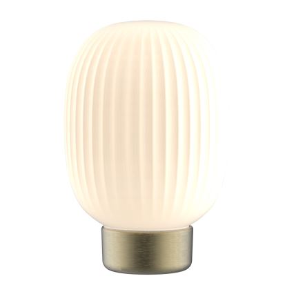 LED Stmívatelná dotyková stolní lampa LATTE LED/1,8W/5V USB 2000 mAh zlatá/bílá