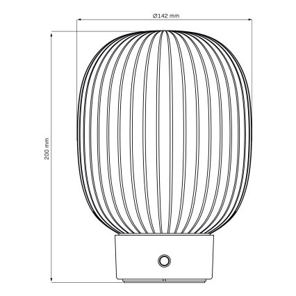 LED Stmívatelná dotyková stolní lampa LATTE LED/1,8W/5V USB 2000 mAh zlatá/bílá