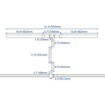 LED Stmívatelná dotyková flexibilní stolní lampa LED/24W/230V 3000-6500K CRI 92 černá