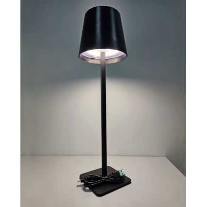 LED Stmívatelná dotyková stolní lampa LED/5W/5V USB 1200 mAh černá