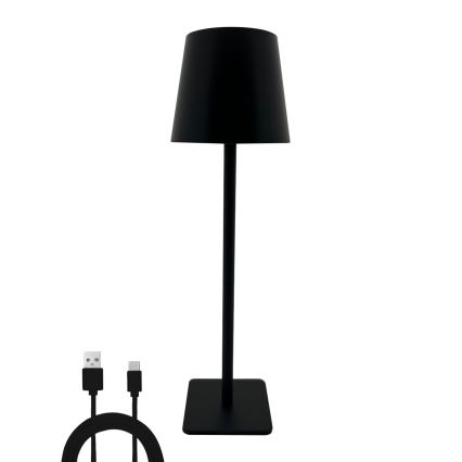 LED Stmívatelná dotyková stolní lampa LED/5W/5V USB 1200 mAh černá