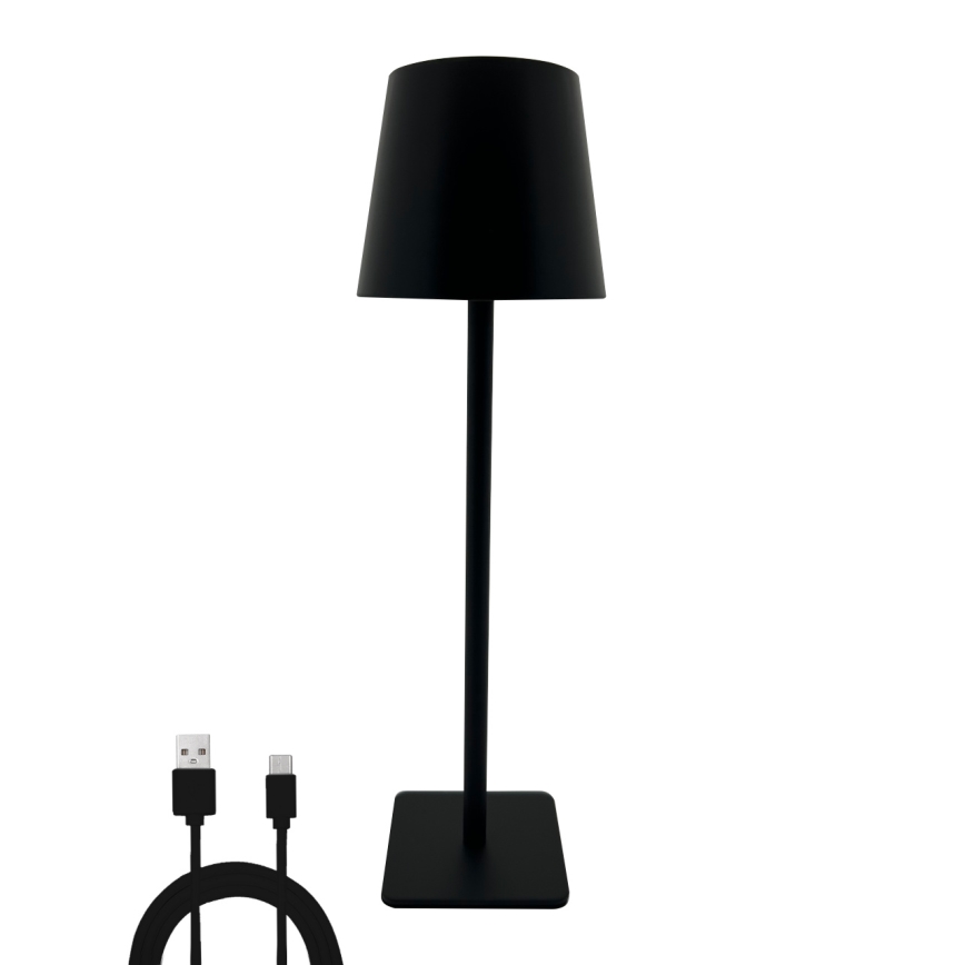 LED Stmívatelná dotyková stolní lampa LED/5W/5V USB 1200 mAh černá