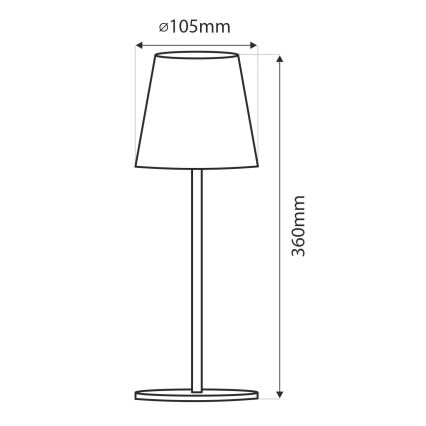 LED Stmívatelná dotyková stolní lampa LED/5W/5V USB 1200 mAh černá