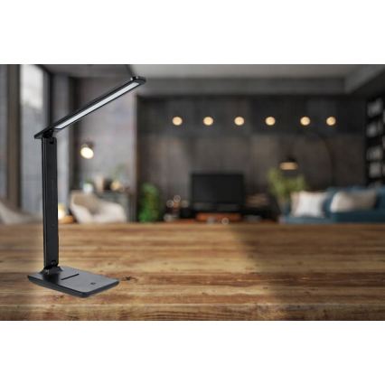 LED Stmívatelná dotyková stolní lampa LED/6W/230V 3000/4000/6000K černá