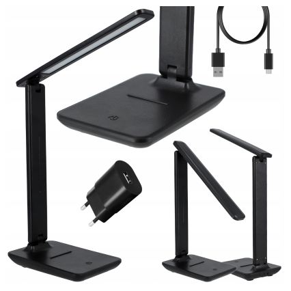 LED Stmívatelná dotyková stolní lampa LED/6W/230V 3000/4000/6000K černá