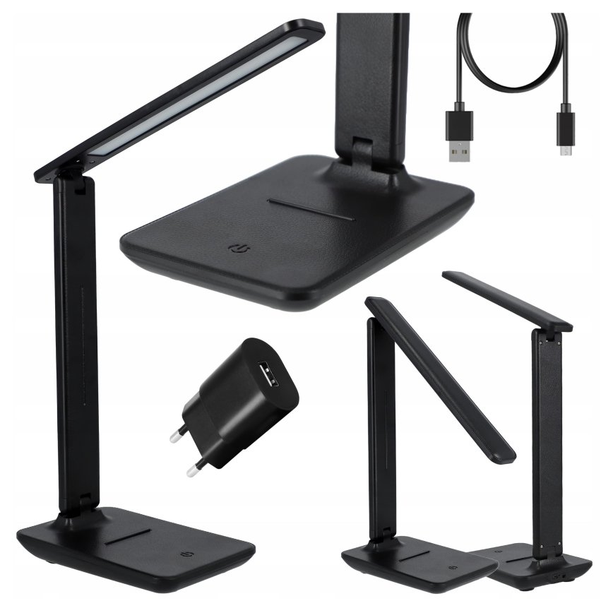 LED Stmívatelná dotyková stolní lampa LED/6W/230V 3000/4000/6000K černá