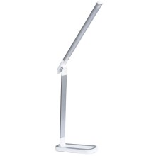 LED Stmívatelná dotyková stolní lampa MADERA LED/7W/230V USB bílá