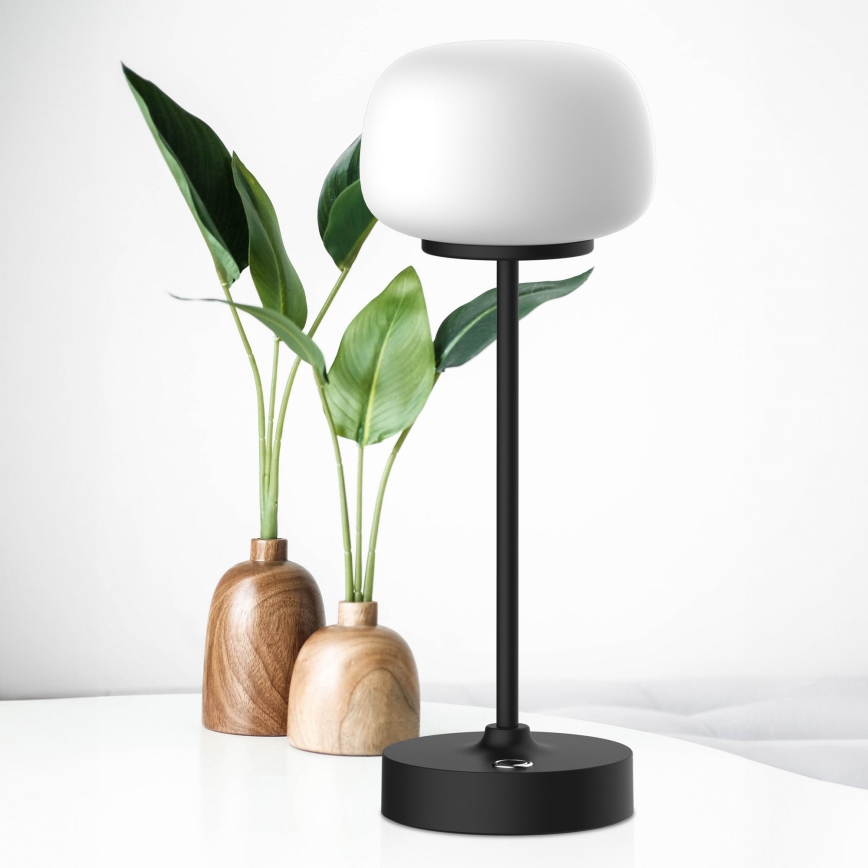LED Stmívatelná dotyková stolní lampa RIMINI LED/2W/5V USB 2000 mAh černá/bílá