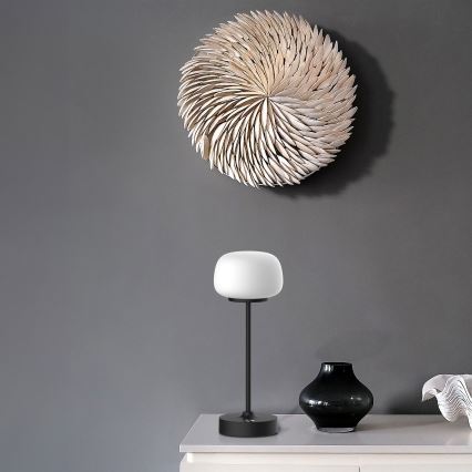 LED Stmívatelná dotyková stolní lampa RIMINI LED/2W/5V USB 2000 mAh černá/bílá