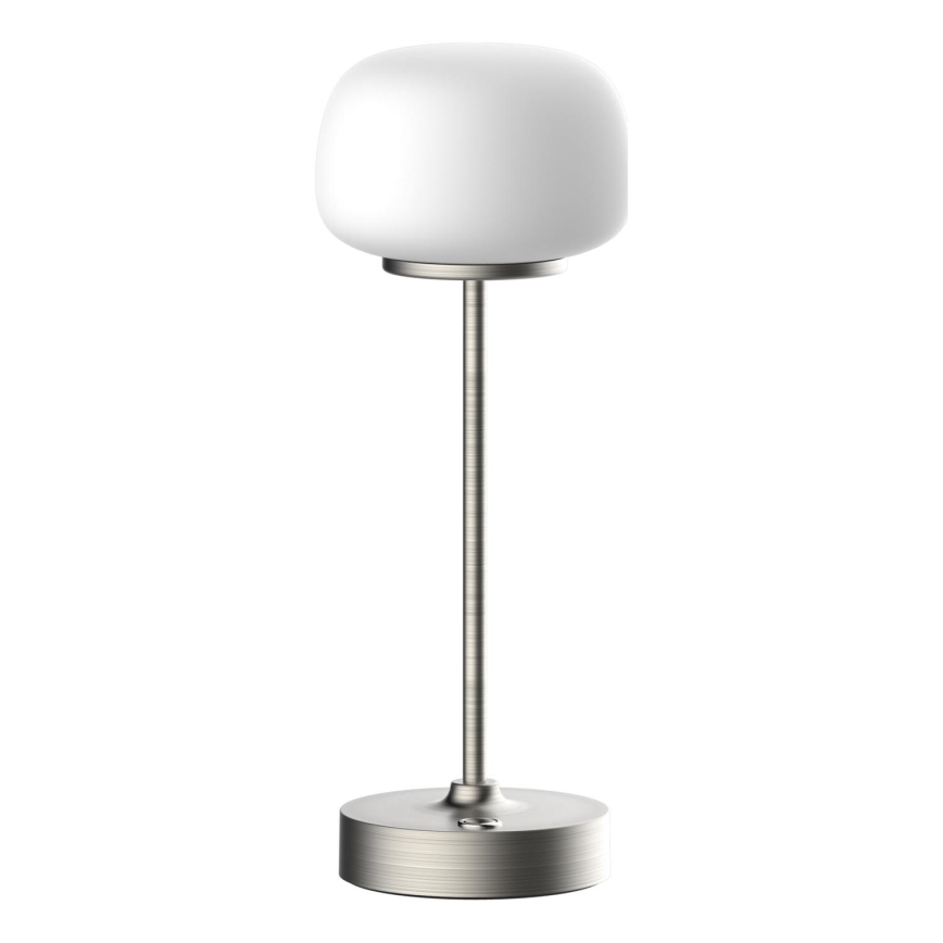 LED Stmívatelná dotyková stolní lampa RIMINI LED/2W/5V USB 2000 mAh matný chrom/bílá
