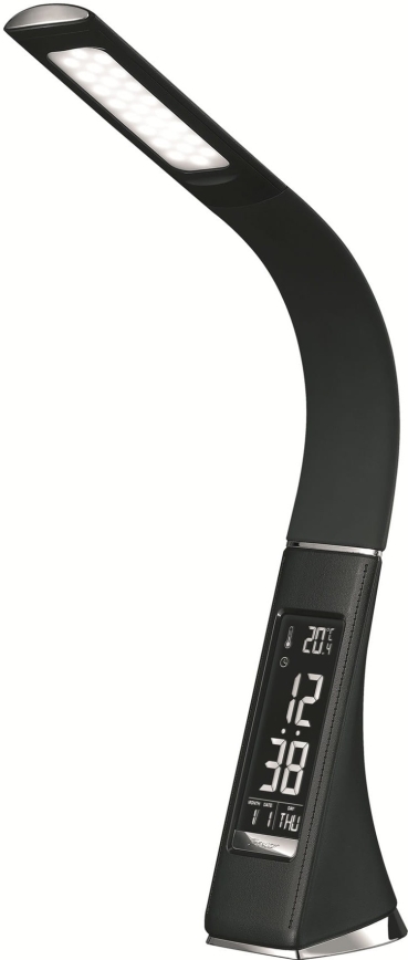 LED Stmívatelná dotyková stolní lampa s displejem LED/10W/5V černá