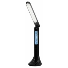 LED Stmívatelná dotyková stolní lampa s displejem LED/4W/5V černá