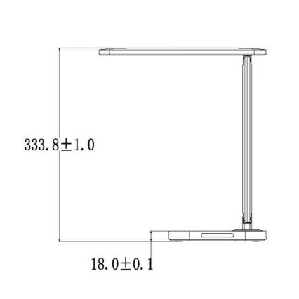 LED Stmívatelná dotyková stolní lampa s USB konektorem KIARA LED/7W/230V bílá