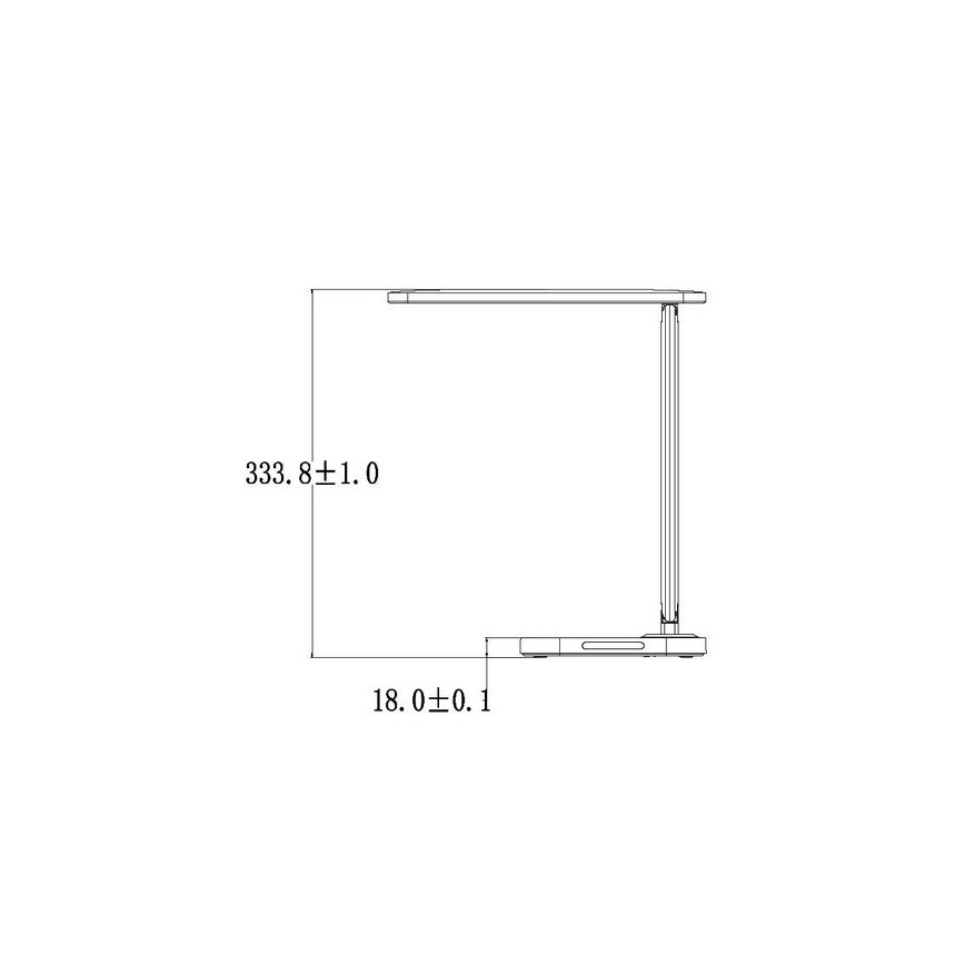 LED Stmívatelná dotyková stolní lampa s USB konektorem KIARA LED/7W/230V černá