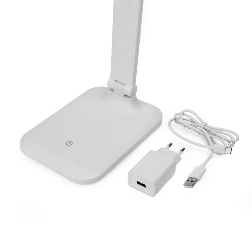 LED Stmívatelná dotyková stolní lampa s USB portem REMUS LED/5W/230V bílá