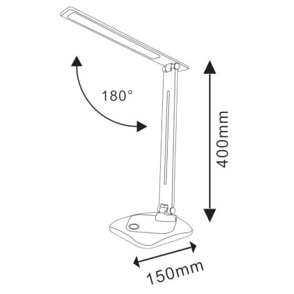 LED Stmívatelná dotyková stolní lampa TOLEDO LED/8W/230V 3000-6500K