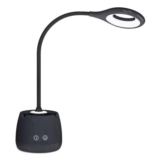 LED Stmívatelná flexibilní nabíjecí stolní lampa LUSIA LED/5W/5V 3000/4000K 1200 mAh černá