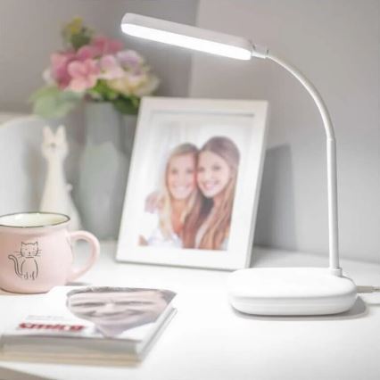 LED Stmívatelná flexibilní stolní lampa LED/12W/230V 3000K/4000K/6500K bílá